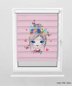 پرده زبرا مناسب سیسمونی مدل LOVELY GIRL