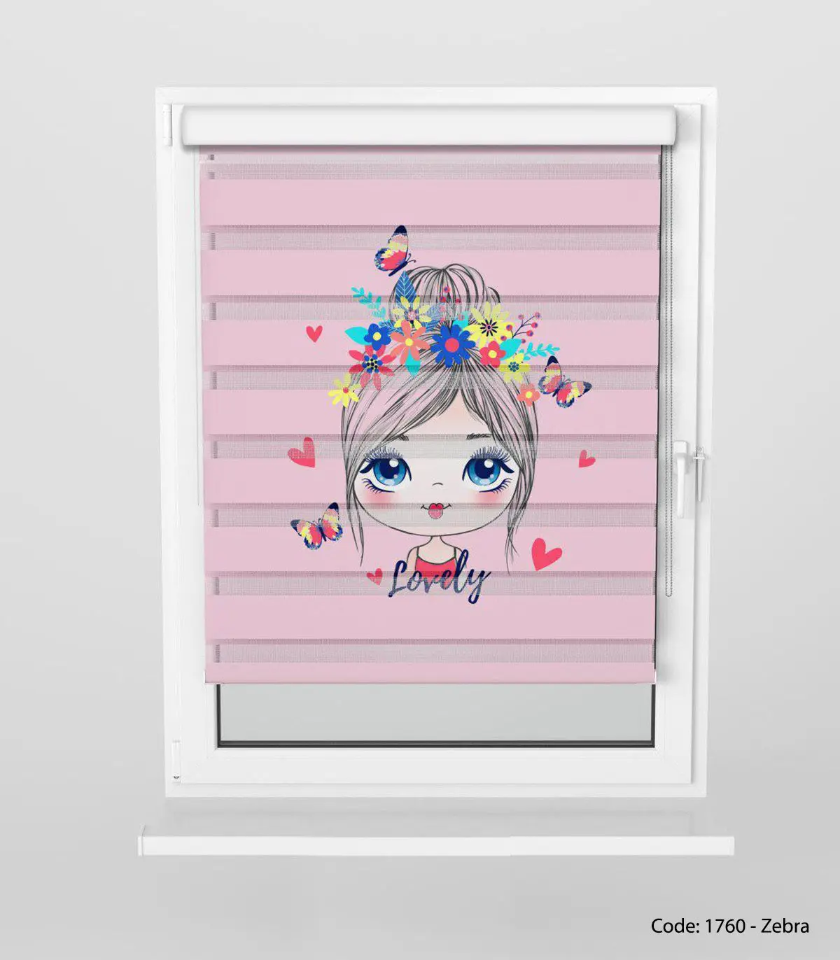 پرده زبرا مناسب سیسمونی مدل LOVELY GIRL