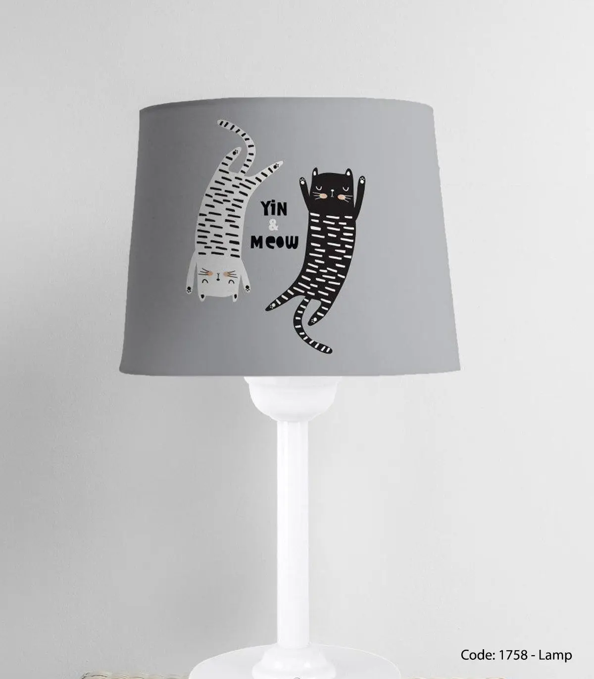 آباژور رومیزی دخترانه و پسرانه مدل YIN AND MEOW