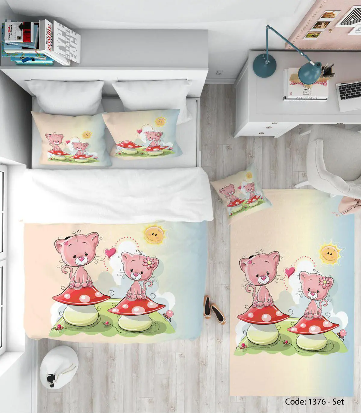 سرویس روتختی اتاق کودک مدل TEDDY