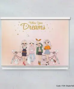 پرده شیدرول اتاق نوجوان مدل 4GIRLS