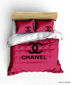 ست روتختی و ملحفه کشدار مدل PINK CHANEL