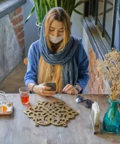 زیر بشقابی طرح ستاره رومادون دو تایی سری 106