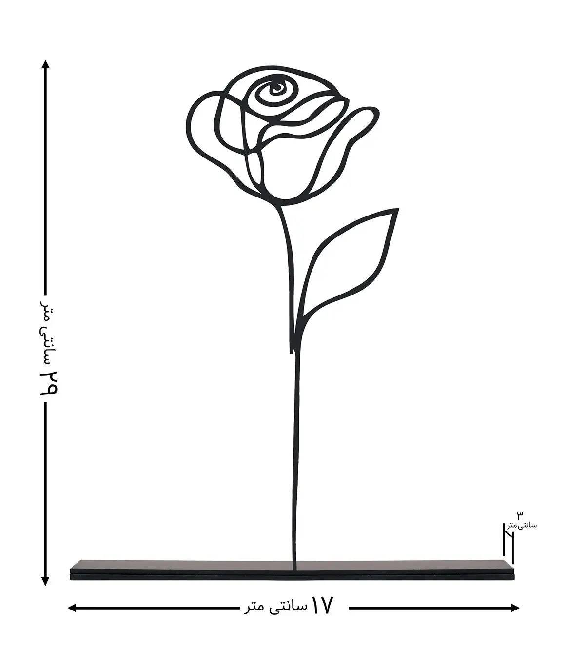 مجسمه مینیمال مدل رز کد 7006