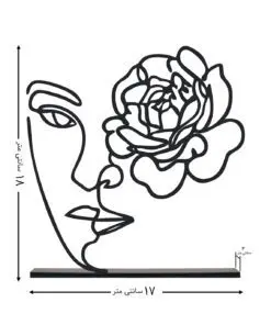 مجسمه فلزی مدل گل چهره کد 7014