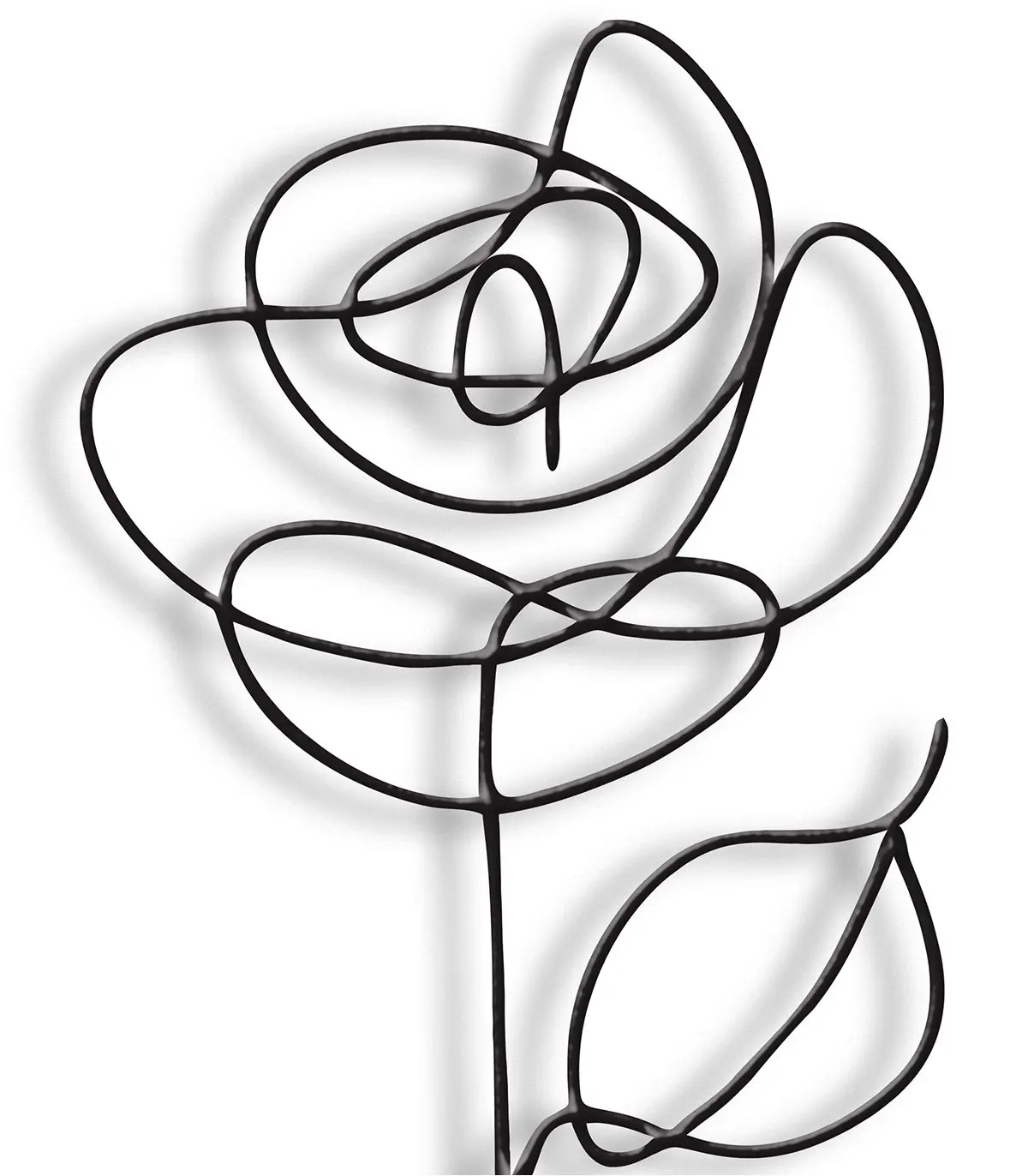 مجسمه فلزی مینیمال مدل ROSE کد 7015