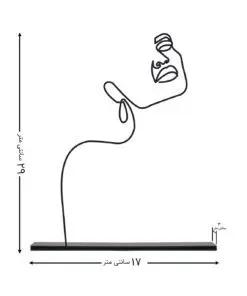 مجسمه فلزی سبک مینیمال مدل ماهرخ کد 7016