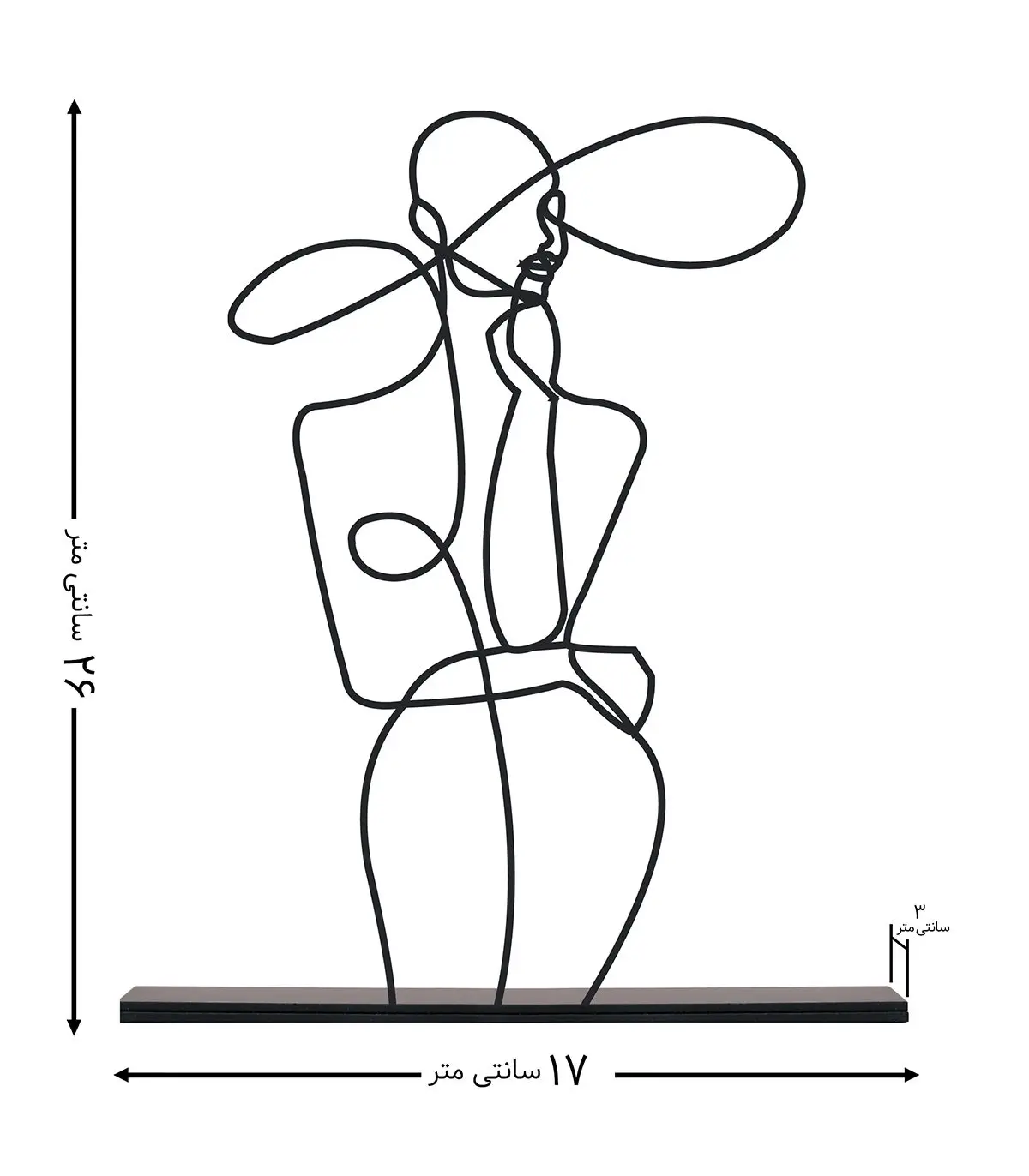 مجسمه سبک مینیمال کلاه مدل کد 7019