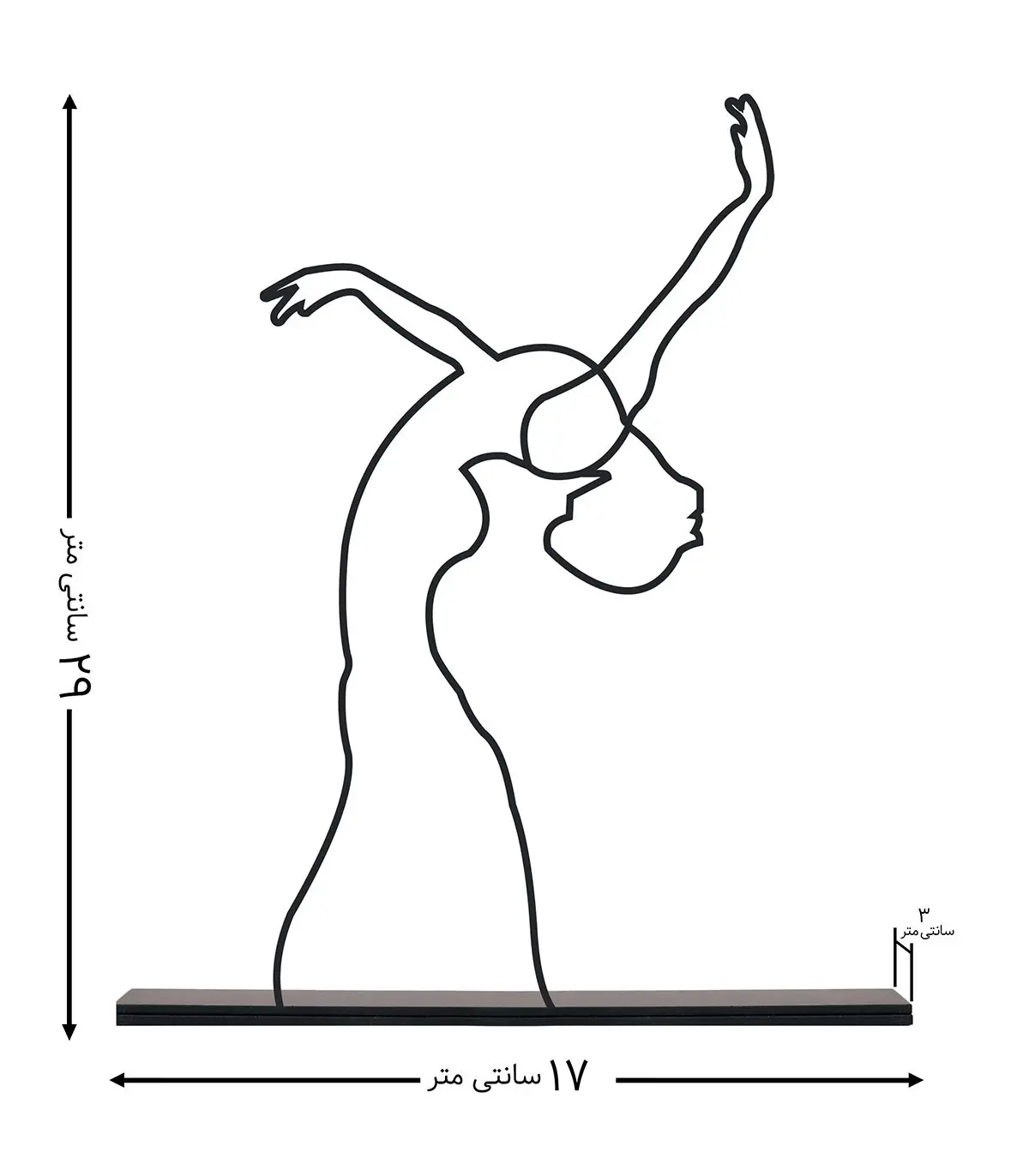 مجسمه فلزی مینیمال شهلا مدل کد 7031
