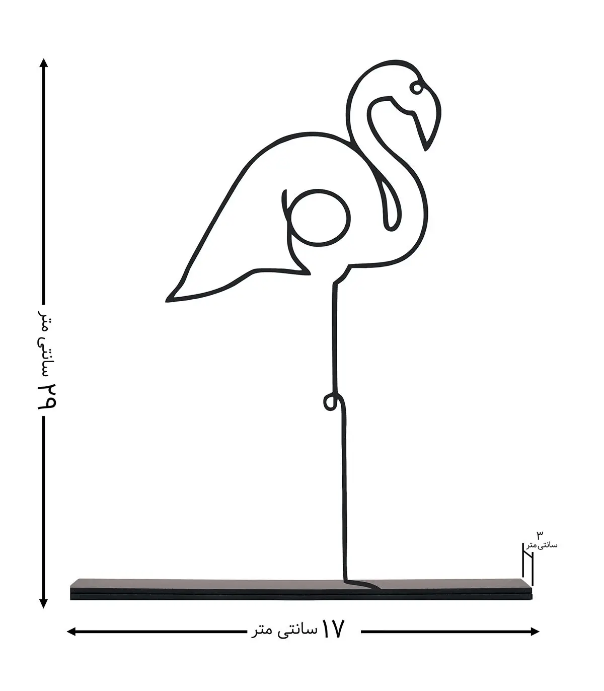 مجسمه فلزی قو مدل کد 7034