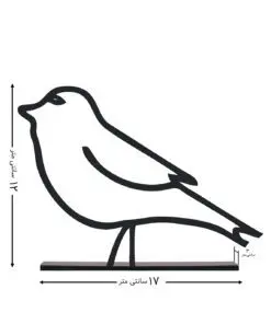 مجسمه سبک مینیمال فلزی مدل گنجشک کد 7054