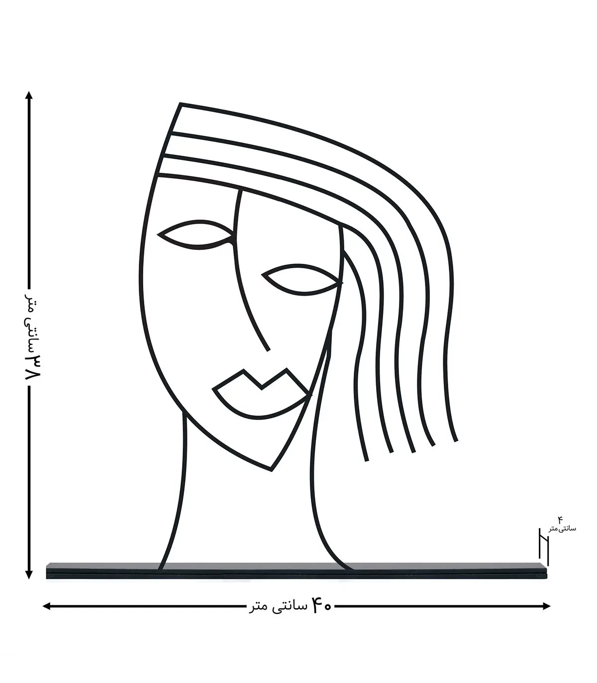مجسمه مینیمال مدل گیسو کد 7181