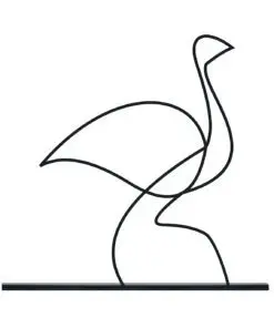 مجسمه مینیمال مدل شترمرغ کد 7204
