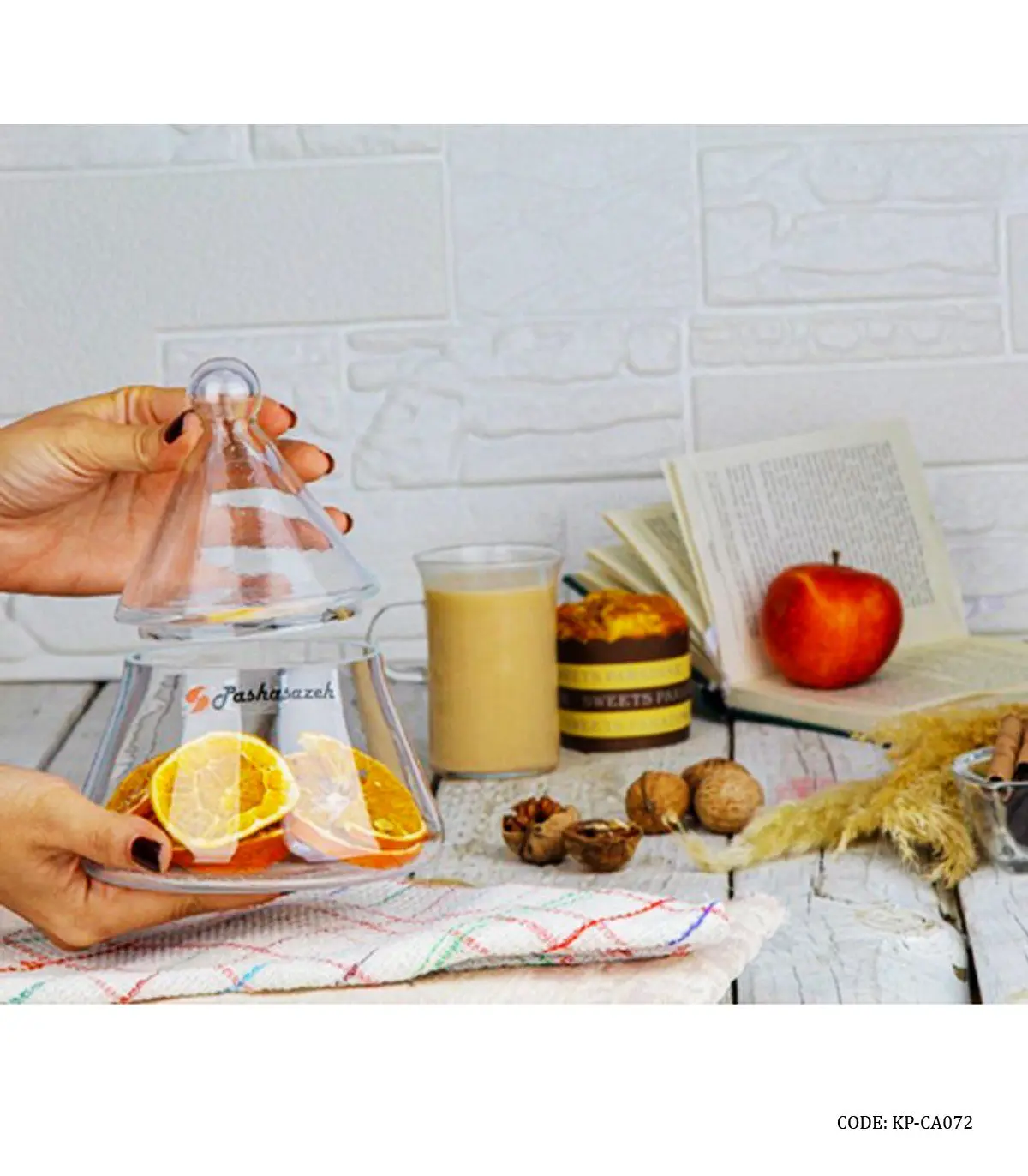 شکلات خوری دربدار شیشه ای مدل هرمی