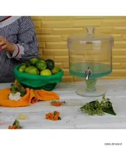 کلمن یک طبقه پایه بلور درب شیشه ای مدل 015