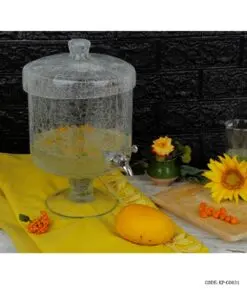 کلمن شیشه ای پایه دار یک طبقه 4/5 لیتری مدل الماس