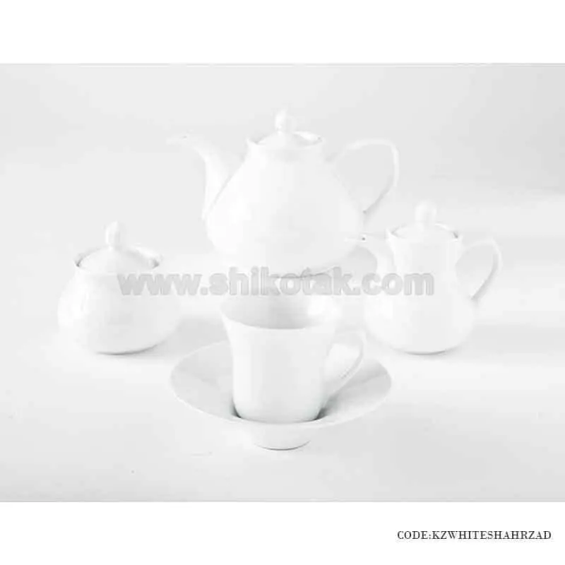 سرویس چینی زیبای ایرانی زرین 12 نفره سفید