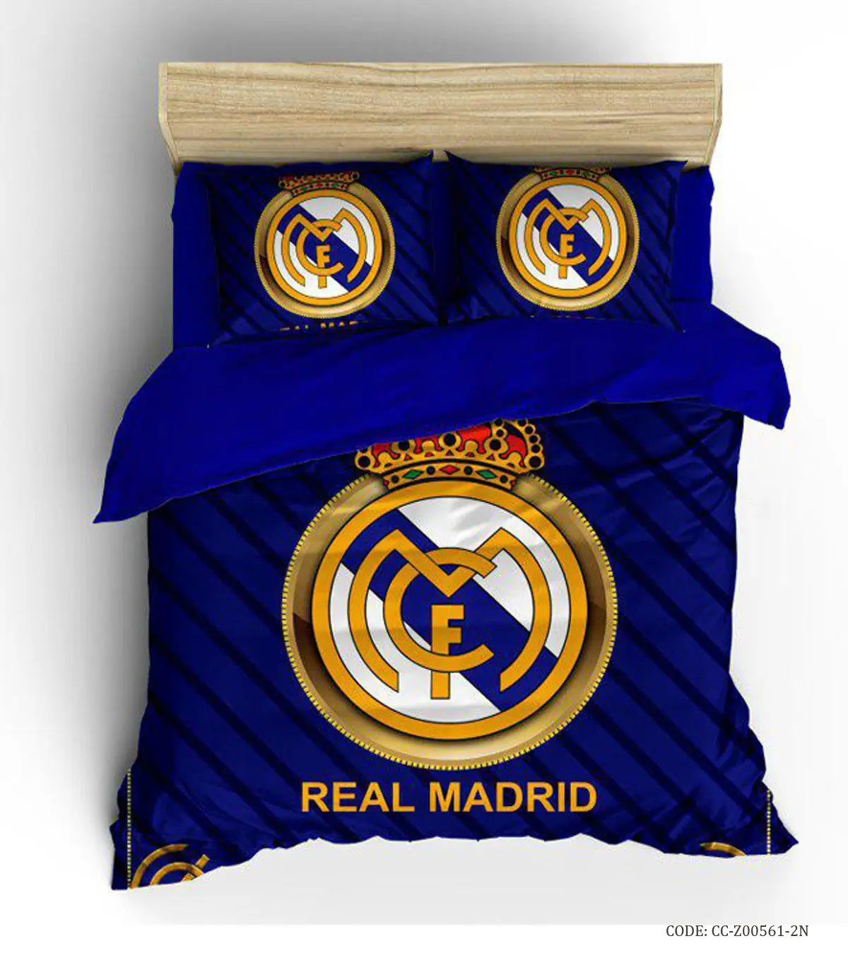 سرویس روتختی و ملحفه کشدار دو نفره مدل real madrid