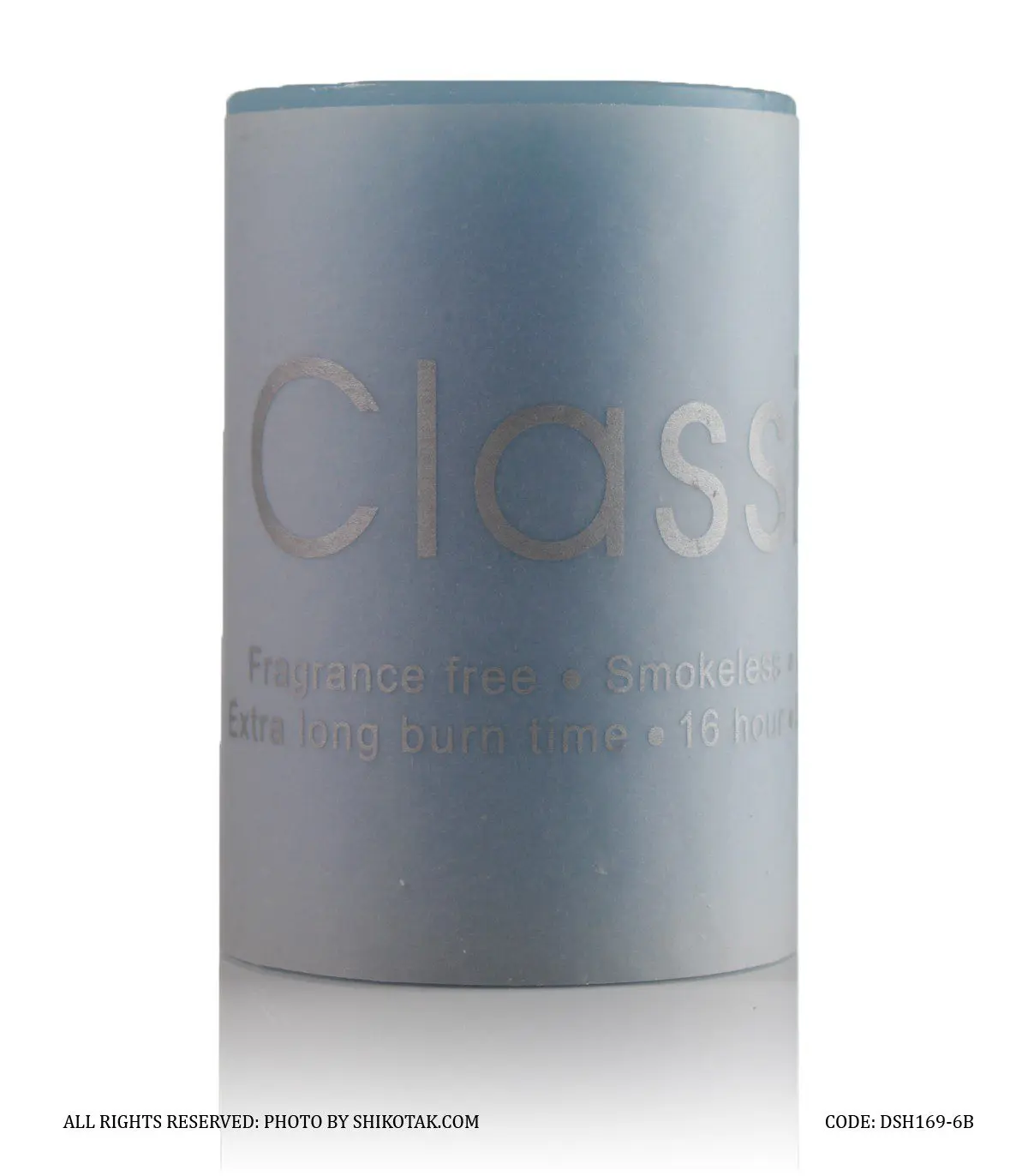 شمع 4 عددی استوانه ای قطر 5 سانت رنگ آبی