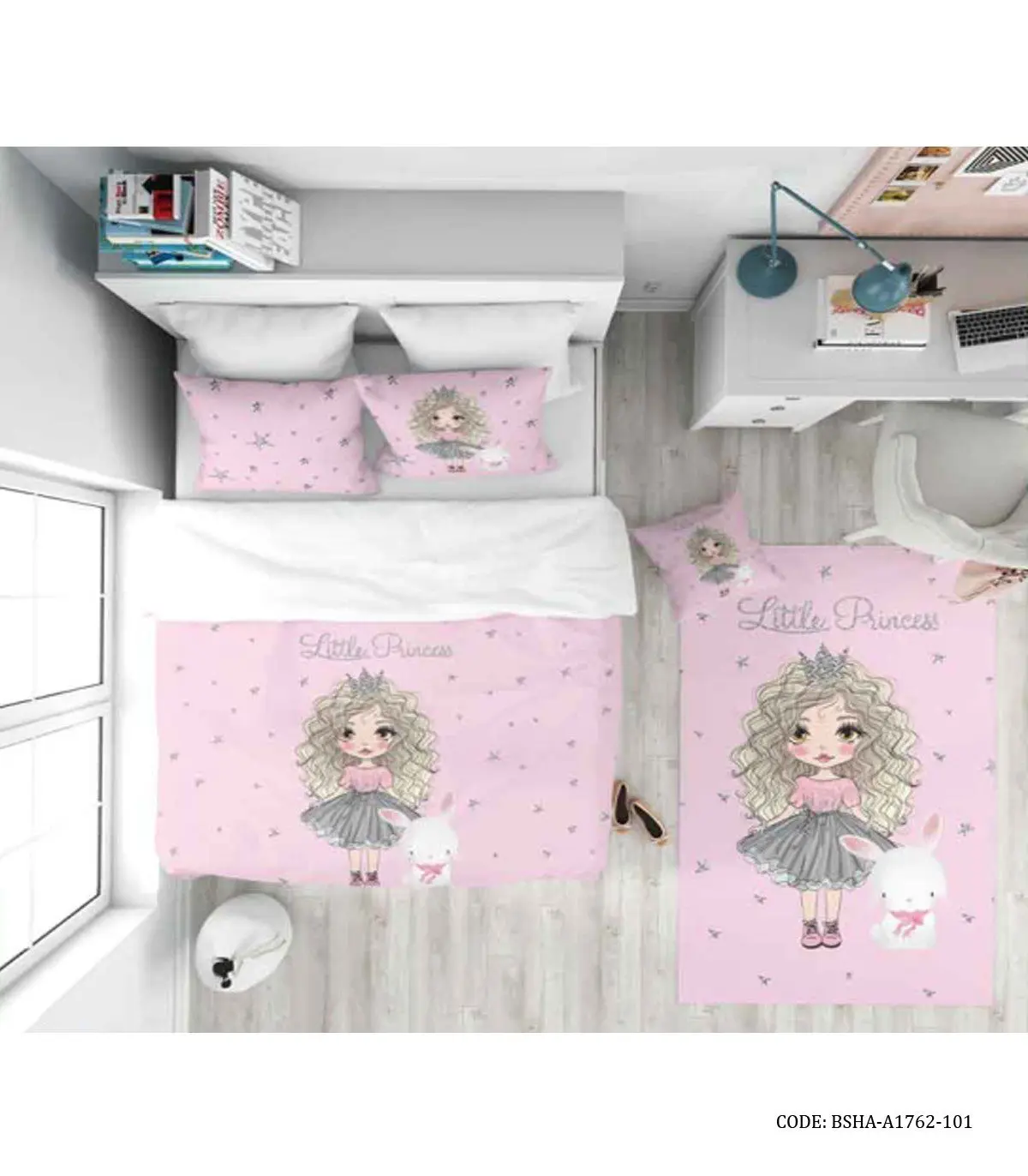 سرویس روتختی دخترانه طرح PINK PRINCESS