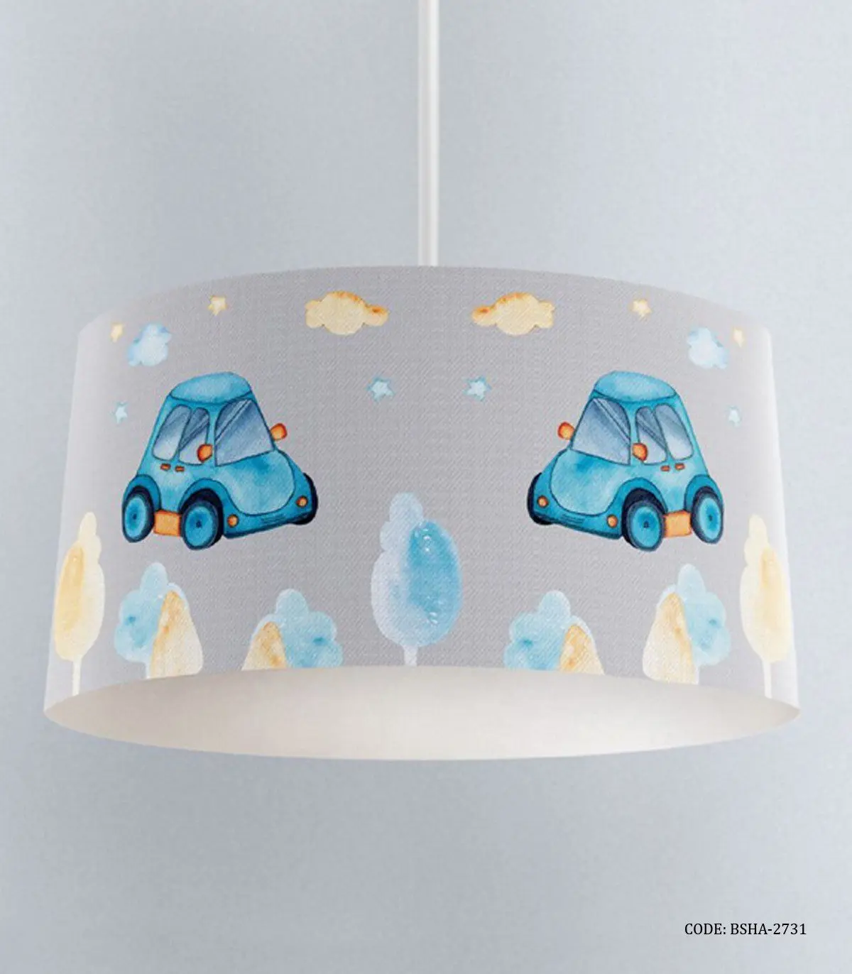 لوستر اتاق کودک پسرانه طرح ماشین مدل Blue Car