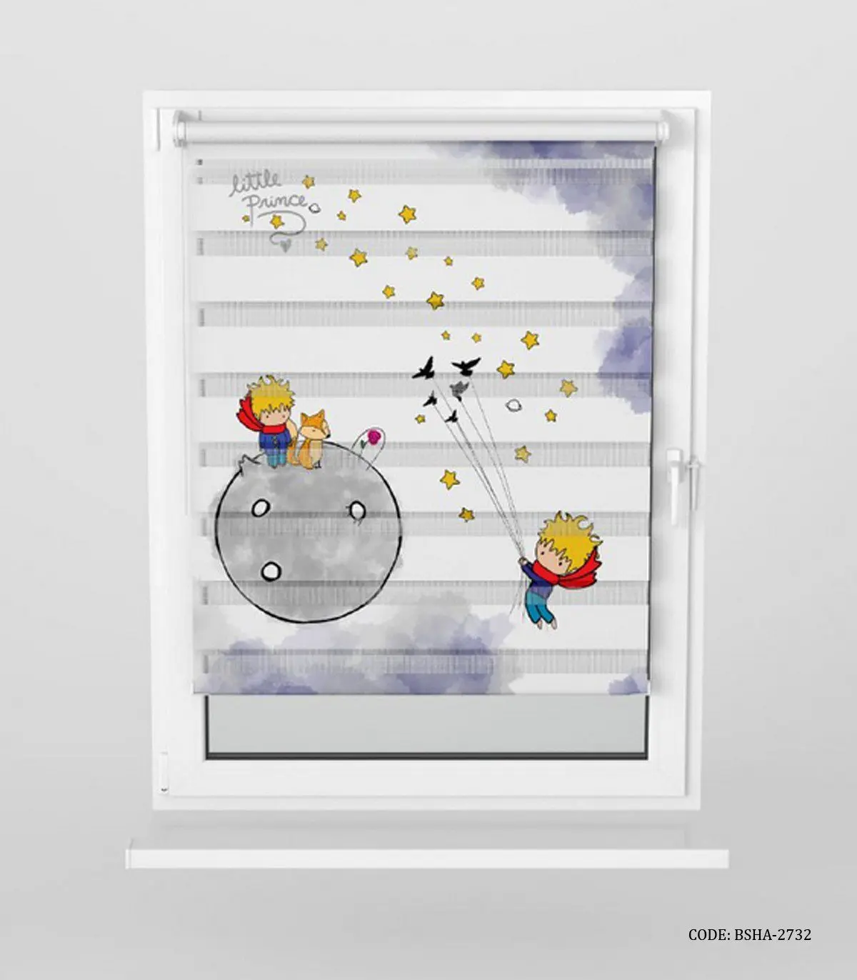 پرده زبرا کودک پسرانه مدل شازده کوچولو