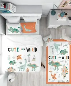 روتختی اتاق کودک پسر طرح دایناسوز مدل Cute and Whild