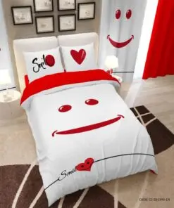 روتختی کودک ساده دخترانه و پسرانه طرح لبخند قرمز
