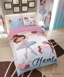 سرویس روتختی دخترانه طرح دختر با لباس چین دار مدل Hamta