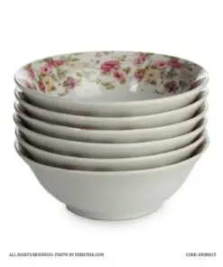کاسه ماست چینی 6 عددی طرح رزیتا