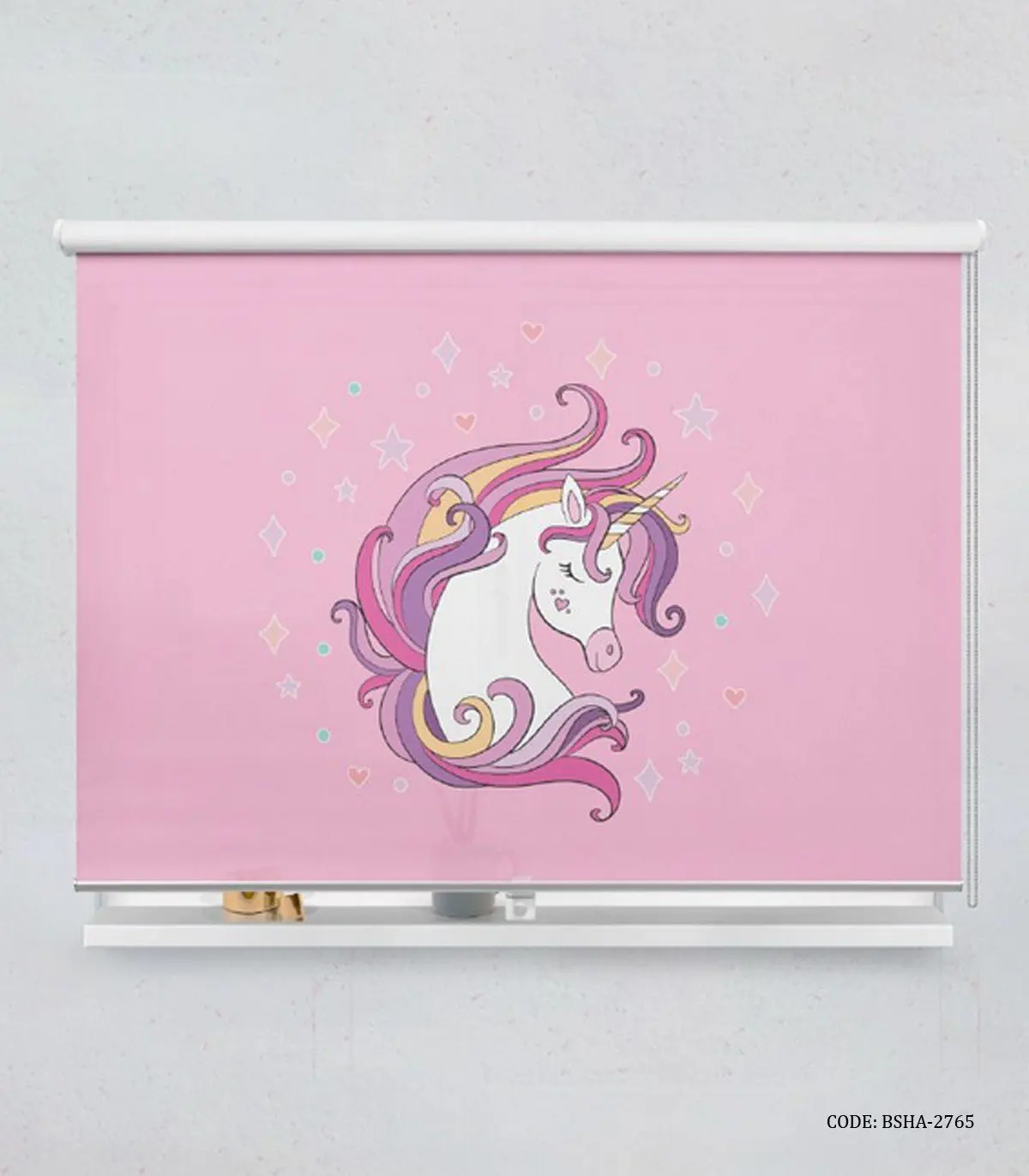 پرده شید اتاق کودک دخترانه اسب تک شاخ مدل Lovely Unicorn