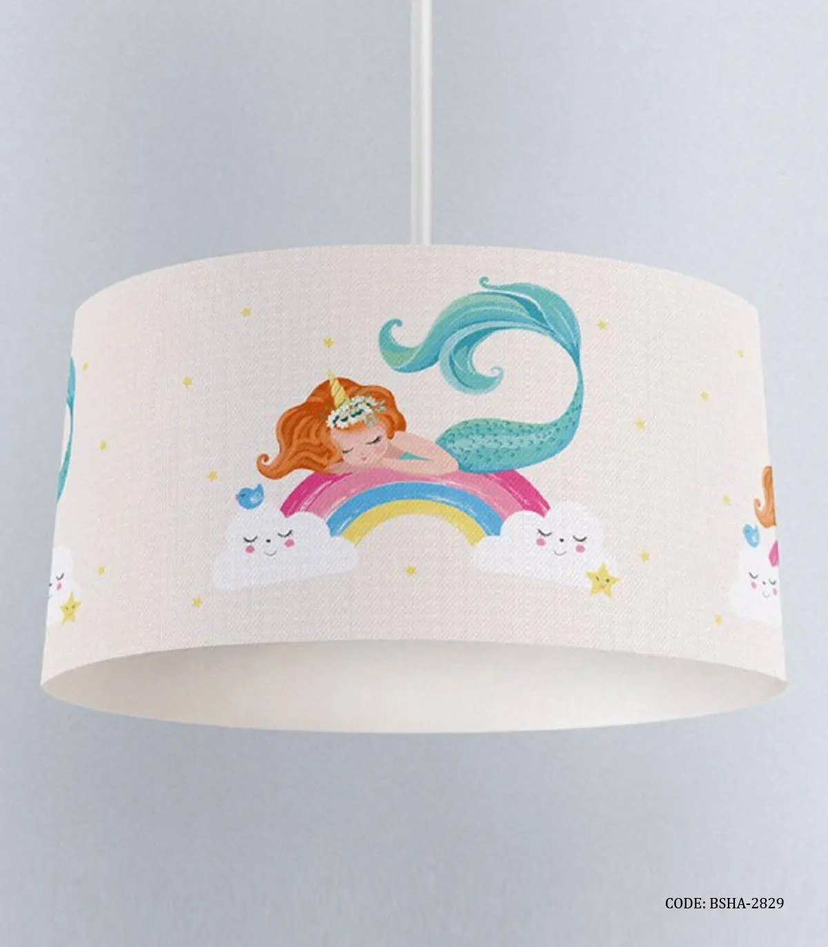 لوستر اتاق کودک دخترانه طرح پری دریایی مدل Mermaid