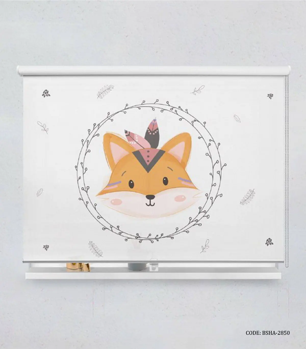 پرده شید اتاق کودک دخترانه طرح روباه مدل Cute Fox