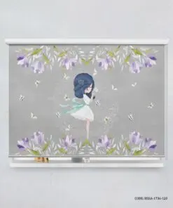 پرده شید خاکستری  اتاق دخترانه طرح دختر مدل Pretty Girl