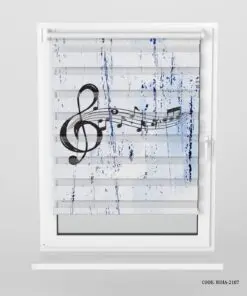 پرده زبرا اتاق نوجوان طرح موزیک و گیتار مدل Music