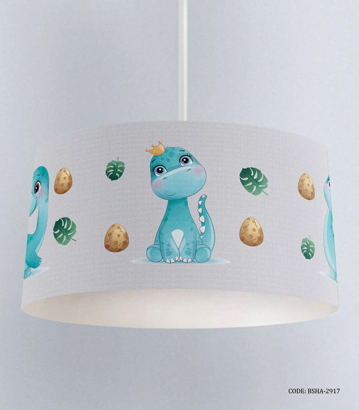 لوستر اتاق کودک دخترانه طرح دایناسور مدل Blue Dino