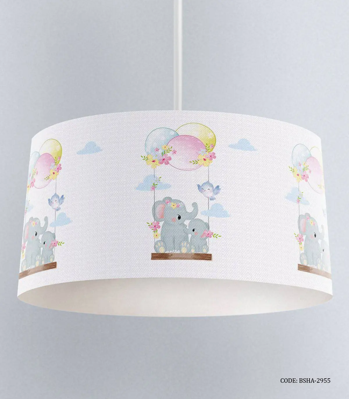 لوستر اتاق کودک دخترانه طرح فیل مدل Cute Elephant