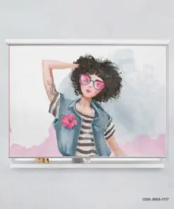 پرده شید اتاق دخترانه طرح دختر مدل Fashion Girl