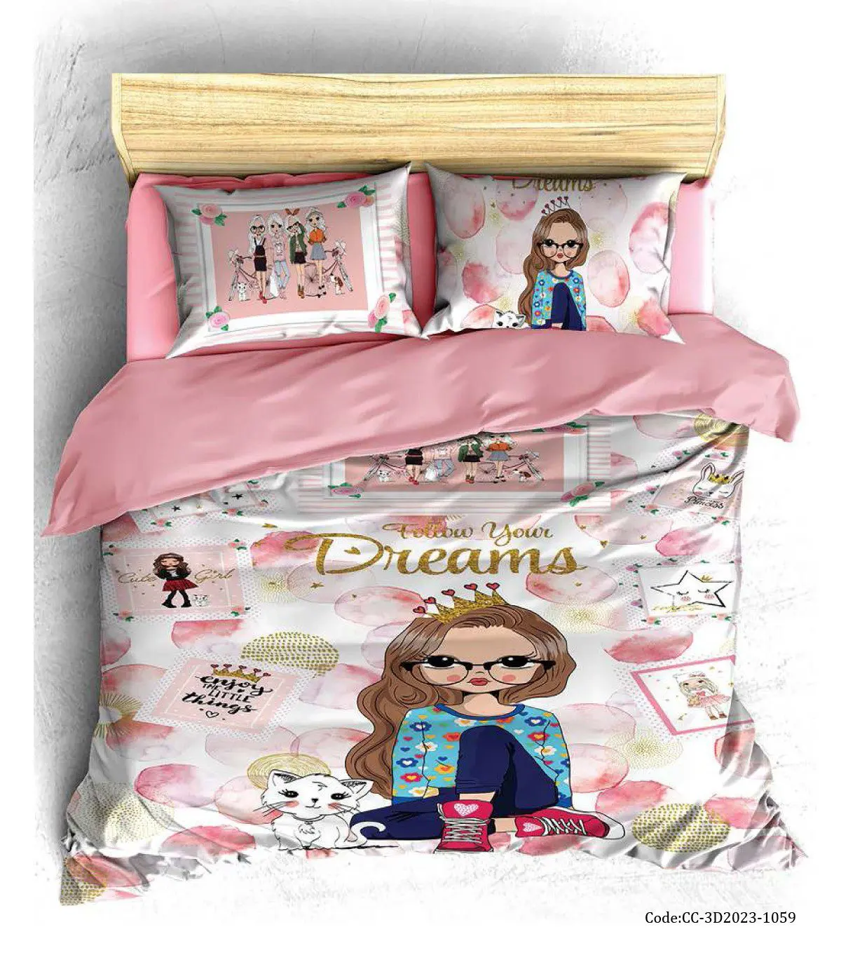 ست روتختی دخترانه سه بعدی عروسکی مدل DREAMS