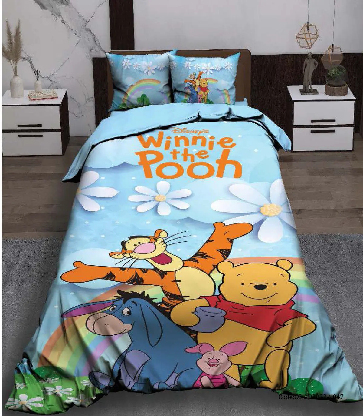سرویس روتختی لحاف دوخت دار کودک طرح کارتونی POOH