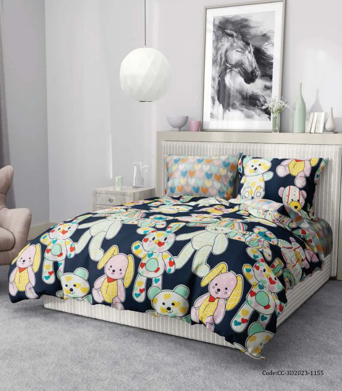 روتختی کودک دخترانه و پسرانه طرح عروسکی مدل Rabbits