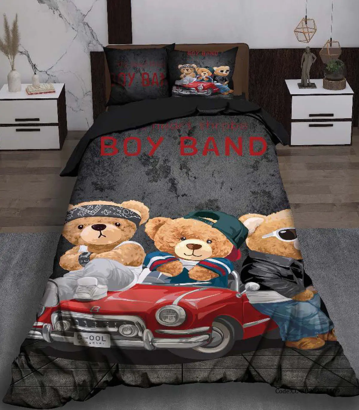 روتختی کودک پسرانه طرح خرسی مدل Boy Band