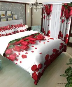 سرویس روتختی عروس طرح گل رز سه بعدی مدل Romance