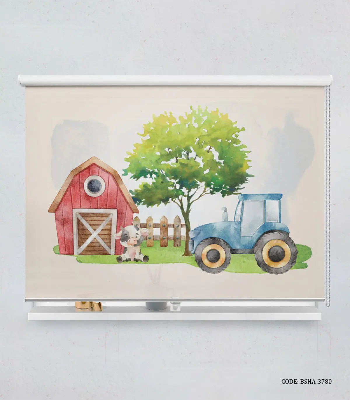 پرده شید اتاق کودک پسرانه طرح آسیاب بادی مدل Farm