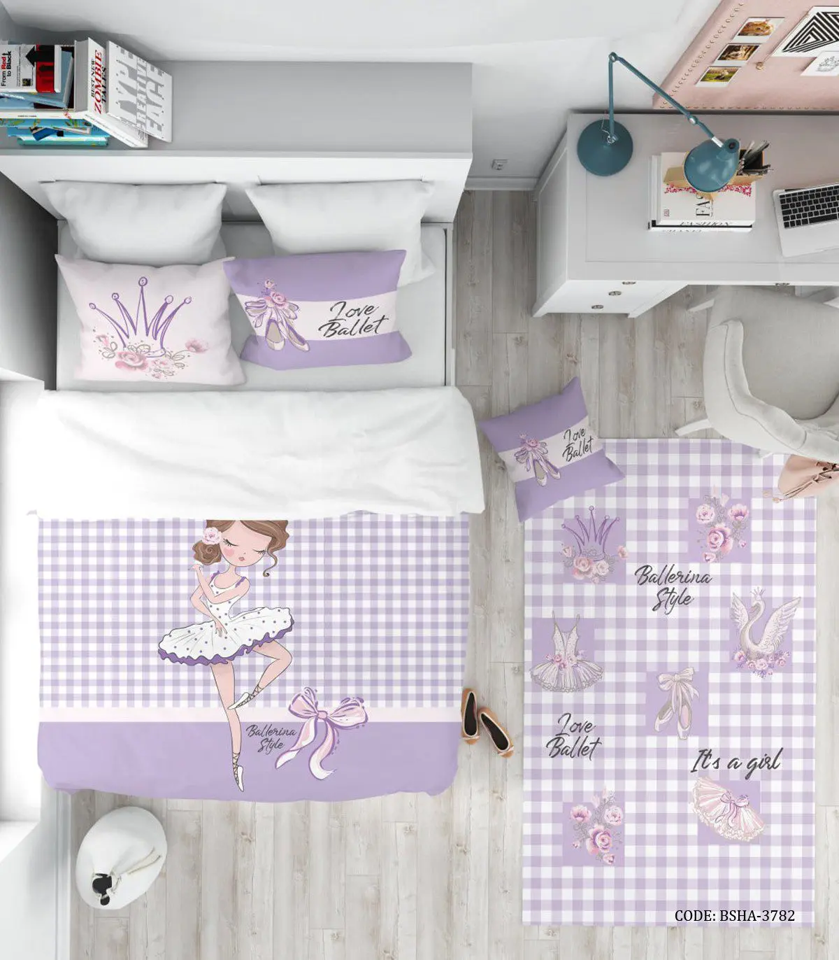روتختی یاسی کودک دخترانه طرح بالرین مدل Ballerina Style