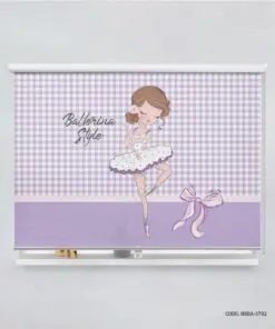 پرده شید یاسی اتاق کودک دخترانه طرح بالرین مدل Ballerina Style