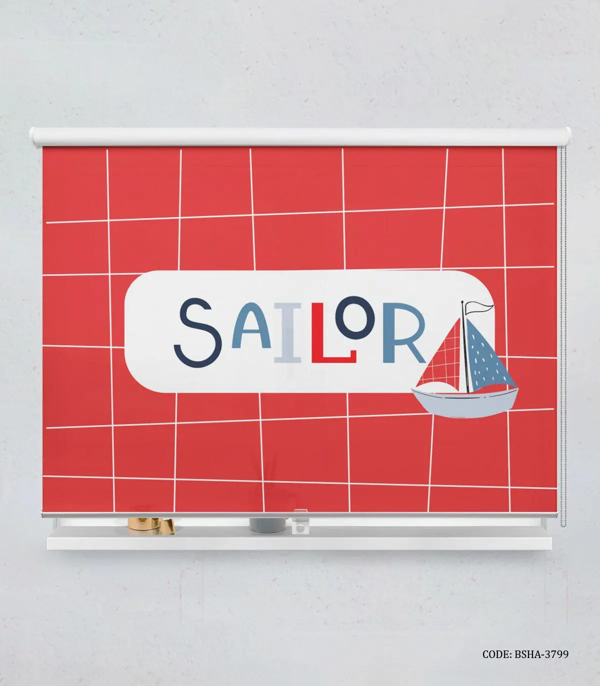 پرده شید اتاق پسرانه طرح قایق ملوانی مدل Sailor