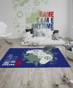 فرش اتاق پسرانه طرح دسته بازی کامپیوتری  مدل Gamer