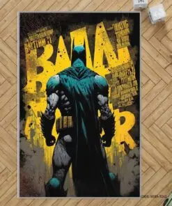 فرش اتاق کودک پسرانه طرح بتمن مدل The Dark Knight