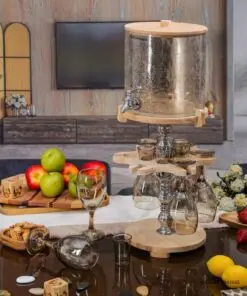 کلمن بار شیشه ای 4/5 لیتری به همراه جام و شات